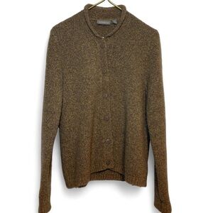 Croft & Barrow beige boucle/fuzzy granola cardigan